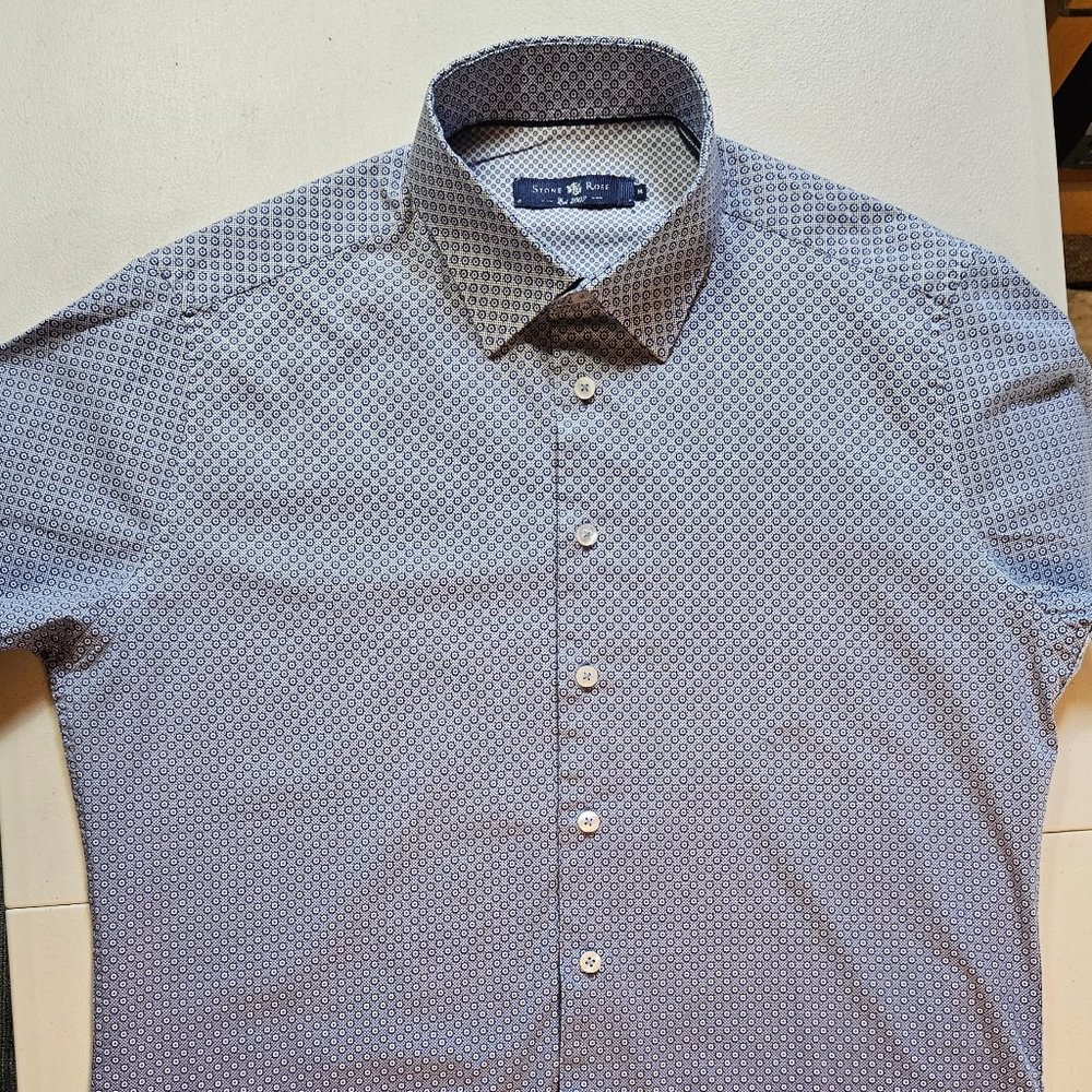 Stone Rose S/S Button Down Shirt, Men's Sz M
